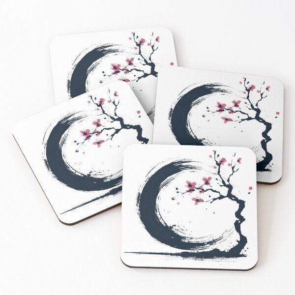 Item preview, Zen Enso circle with sakura japanese designed and sold by goodday Japan.