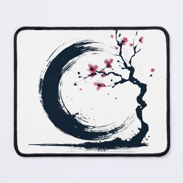 Item preview, Zen Enso circle with sakura japanese designed and sold by goodday Japan.