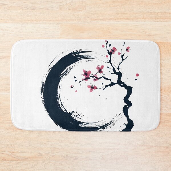 Item preview, Zen Enso circle with sakura japanese designed and sold by goodday Japan.