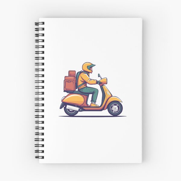 Item preview, Minimalistic Delivery boy on a scooter designed and sold by Sketch-Shack.
