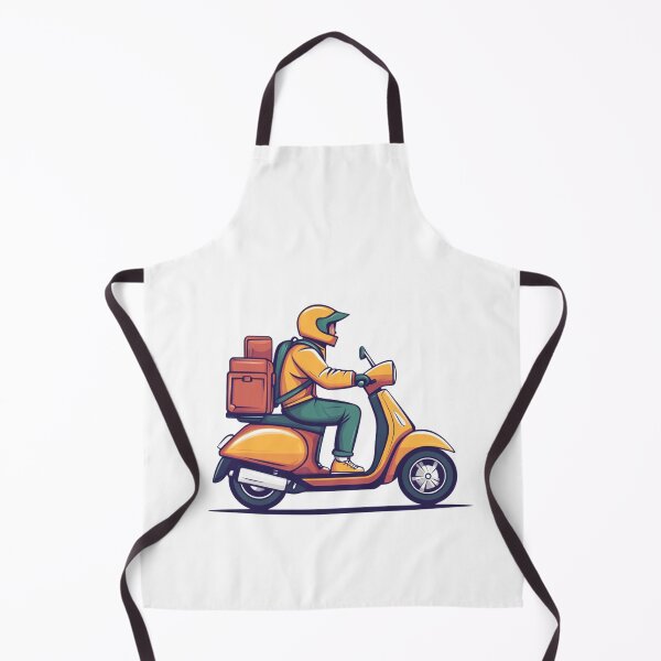 Item preview, Minimalistic Delivery boy on a scooter designed and sold by Sketch-Shack.