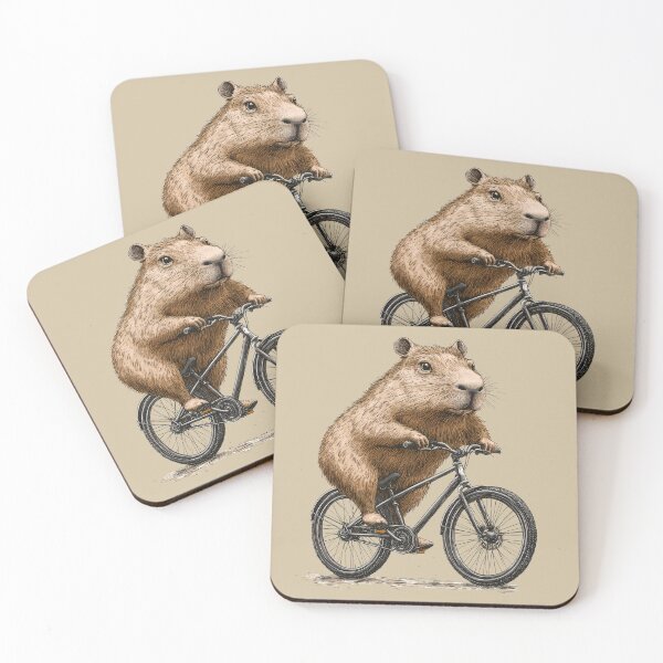 Item preview, Capybara on a bike designed and sold by TeeTemptation.