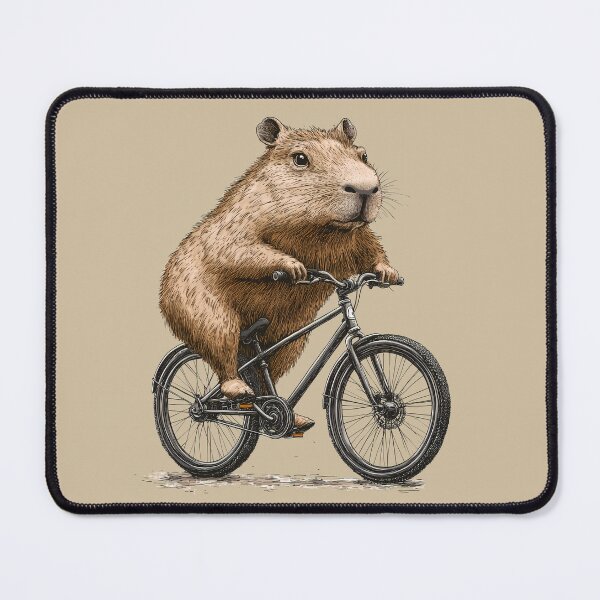 Item preview, Capybara on a bike designed and sold by TeeTemptation.