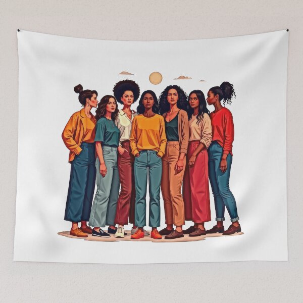 Item preview, Diverse Women Showing Unity and Strength designed and sold by artwaves.