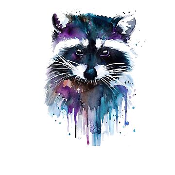 Artwork thumbnail, Watercolour Raccoon by -Cinnabunny-