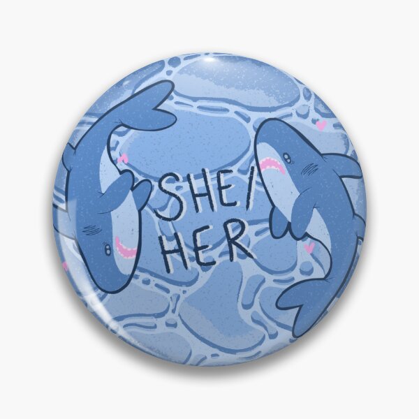Item preview, Blåhaj Trans girl pronouns designed and sold by CKillustrates.