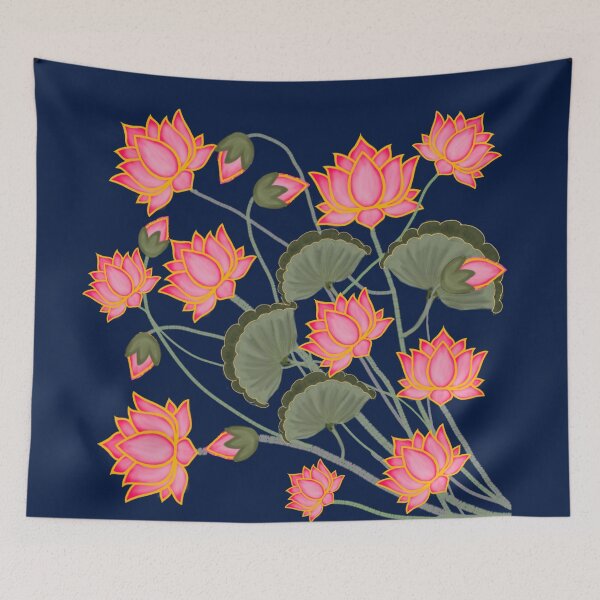 Item preview, Pichwai Art/Painting - Lotus for House Warming/Indian Marriage/Wedding  designed and sold by ShreecreatE.
