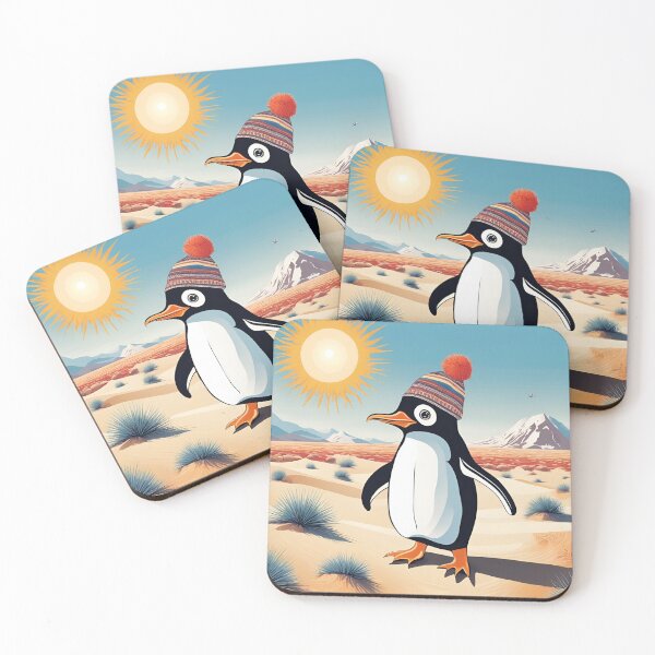 Item preview, Penguin walking across hot desert sands designed and sold by katgosnice.