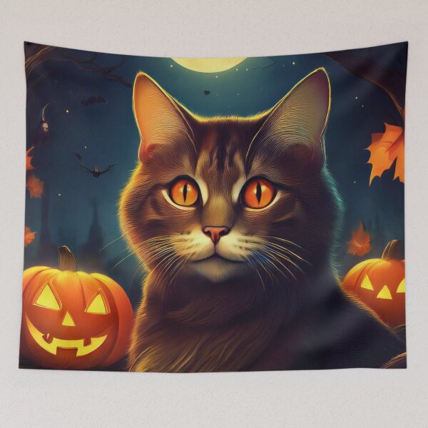 Item preview, Spooky Paws: The Enchanted Halloween Cat designed and sold by CharlieMakes.