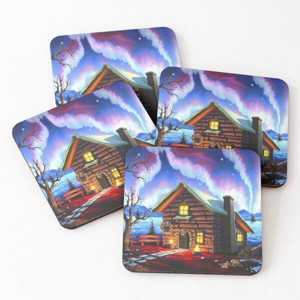 Item preview, Northern Nights: Cottage Warmth 'Neath Starlit Dance designed and sold by PanoramaPrints.