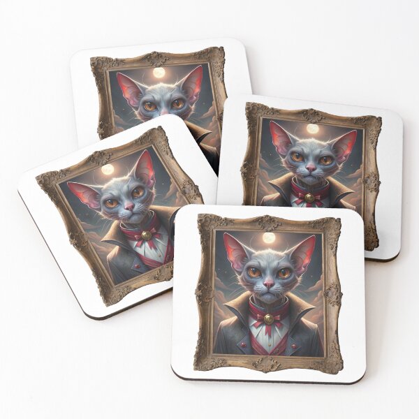 Item preview, Dad Catula Halloween Vampire Cat Portrait designed and sold by PatternBestFan.