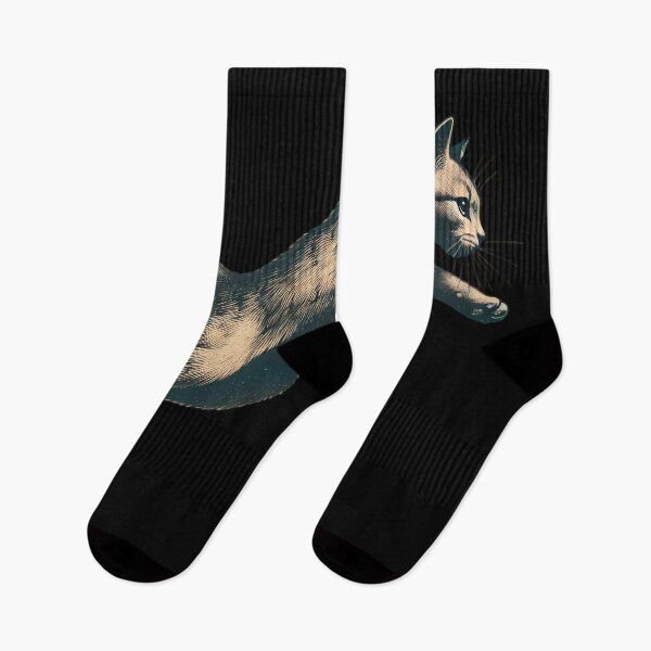 Item preview, Leaping Feline: Grace in Motion. designed and sold by Linework Studio.
