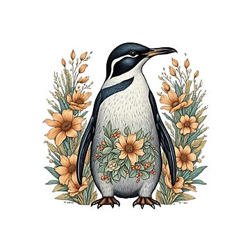 Artwork thumbnail, Floral Penguin by vonna79