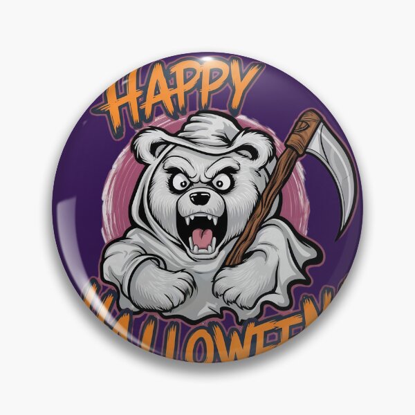 Item preview, Angry Scythe White Ghostly Bear Happy Halloween designed and sold by Sturdust.