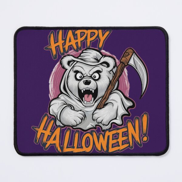 Item preview, Angry Scythe White Ghostly Bear Happy Halloween designed and sold by Sturdust.