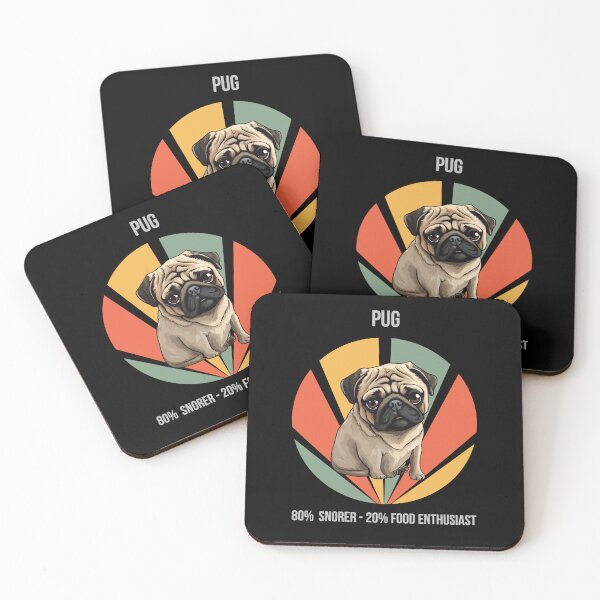Item preview, 80% Snorer, 20% Food Enthusiast - Pug designed and sold by Numbers-Art.
