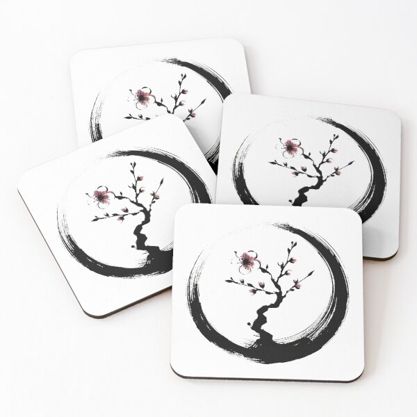 Item preview, Zen Enso circle with sakura japanese designed and sold by goodday Japan.