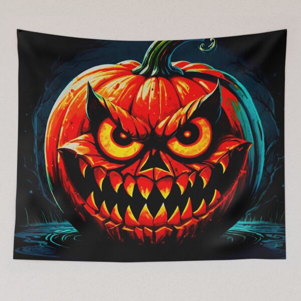 Item preview, Horror Pumpkin Halloween Design designed and sold by GrizzlyCollective.