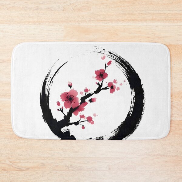 Item preview, Zen Enso circle with cherry blossom japanese designed and sold by goodday Japan.