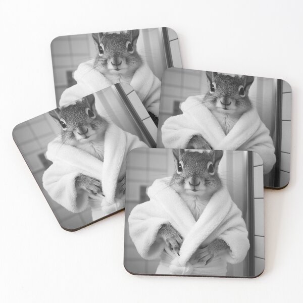 Item preview, Squirrel Wearing a Bathrobe, Funny Vintage Animal designed and sold by CheekyAnimalz.