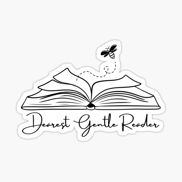 Item preview, Dearest Gentle Reader Bridgerton Book Quote with Bee designed and sold by Taiga-Design.