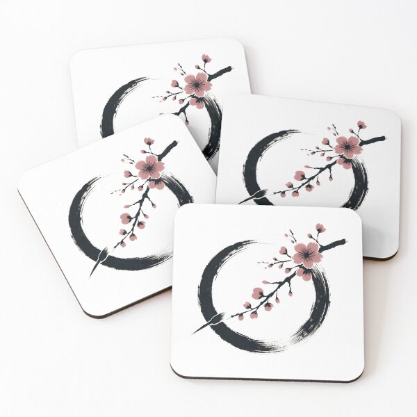Item preview, Zen Enso circle with cherry blossom japanese designed and sold by goodday Japan.