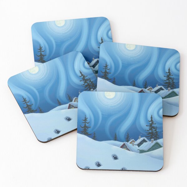Item preview, Whispering Tracks under Moonlit Northern Lights designed and sold by PanoramaPrints.