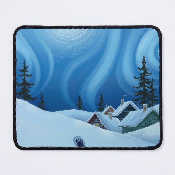 Item preview, Whispering Tracks under Moonlit Northern Lights designed and sold by PanoramaPrints.
