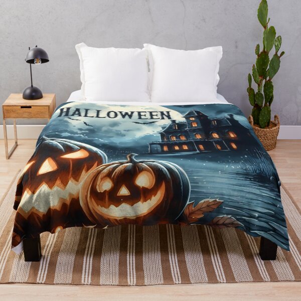 Item preview, Haunted House & Glowing Pumpkins designed and sold by Miniouka.