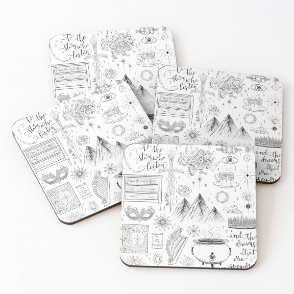 Item preview, ACOTAR Object Flat Lay designed and sold by elizabethianart.