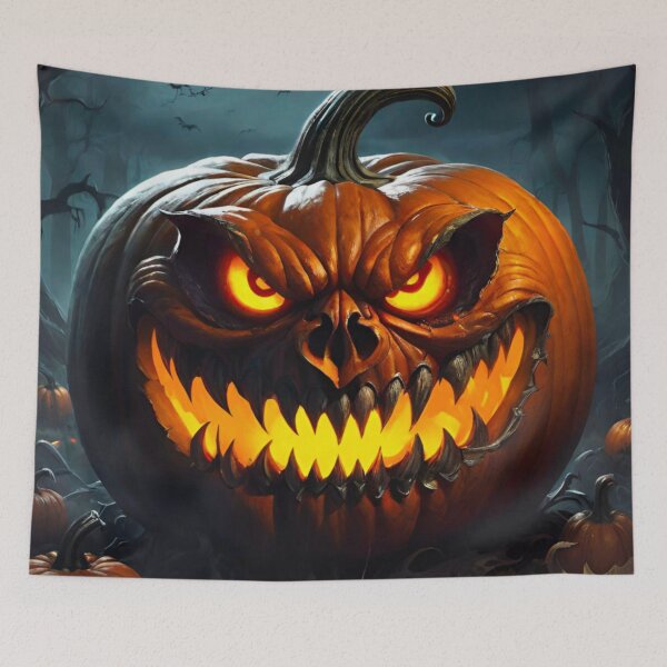 Item preview, Scary Demonic Halloween Pumpkin designed and sold by GrizzlyCollective.