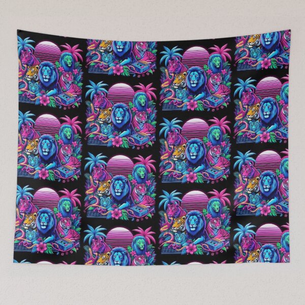 Item preview, NEON JUNGLE ANIMALS designed and sold by DigitalShop2024.