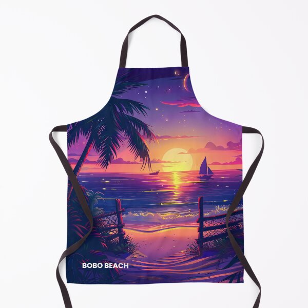 Item preview, Serene Sunset with Palm Tree – BoBo Beach Illustration designed and sold by Oojah's Place.
