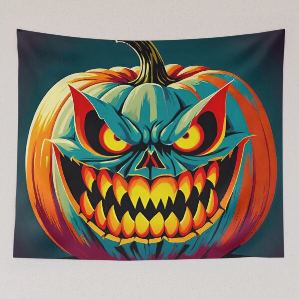 Item preview, Evil Pumpkin Halloween Design designed and sold by GrizzlyCollective.