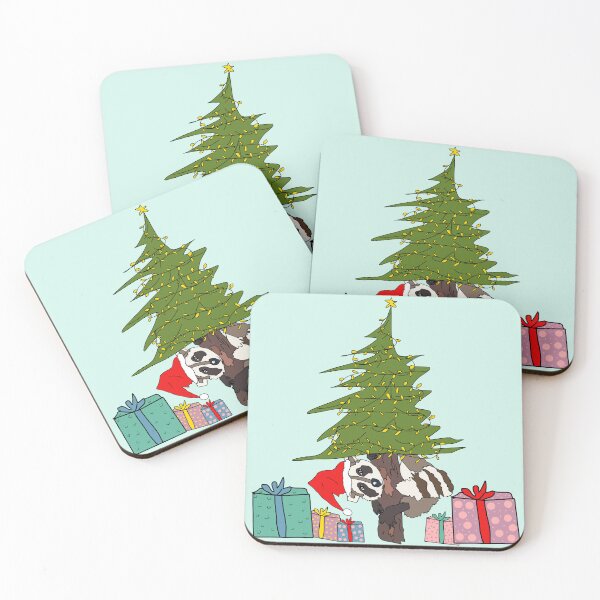 Item preview, Baby raccoon Happy Christmas  designed and sold by Kaewtaming.