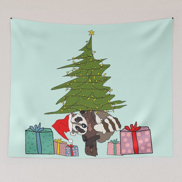 Item preview, Baby raccoon Happy Christmas  designed and sold by Kaewtaming.