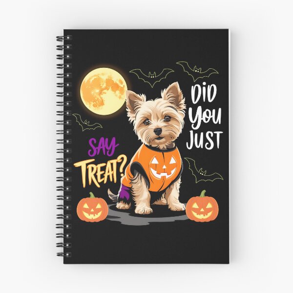 Artikelvorschau, Yorkshire Terrier Halloween-Spaß – Hast du gerade Leckerli gesagt? – Halloween-Design für Yorkie-Liebhaber entworfen und verkauft von brindled.