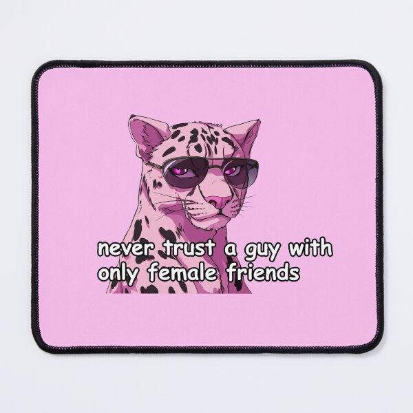Item preview, Pink jaguar with sunglasses meme quote  designed and sold by pinkuardesign.