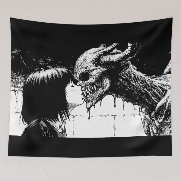 Item preview, Lips Lost to Shadows – black and white horror manga anime girl boy designed and sold by ForsakenFrames.
