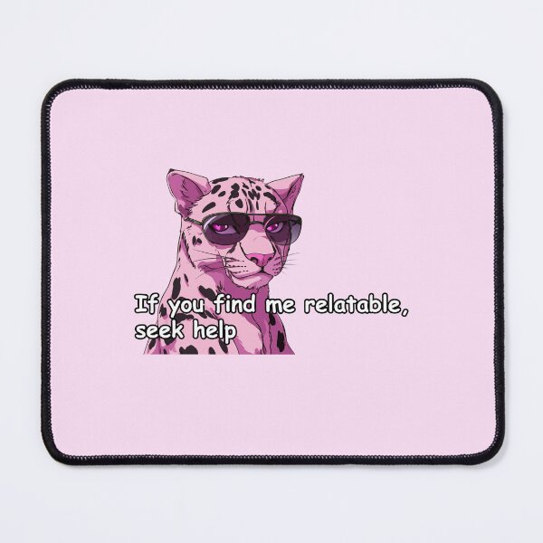 Item preview, Pink jaguar with sunglasses meme quote designed and sold by pinkuardesign.