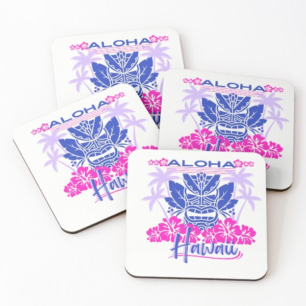 Item preview, Hawaii State Hibiscus Flower Palm Tree Tikki T-shirt Sticker designed and sold by ThinkNature!.