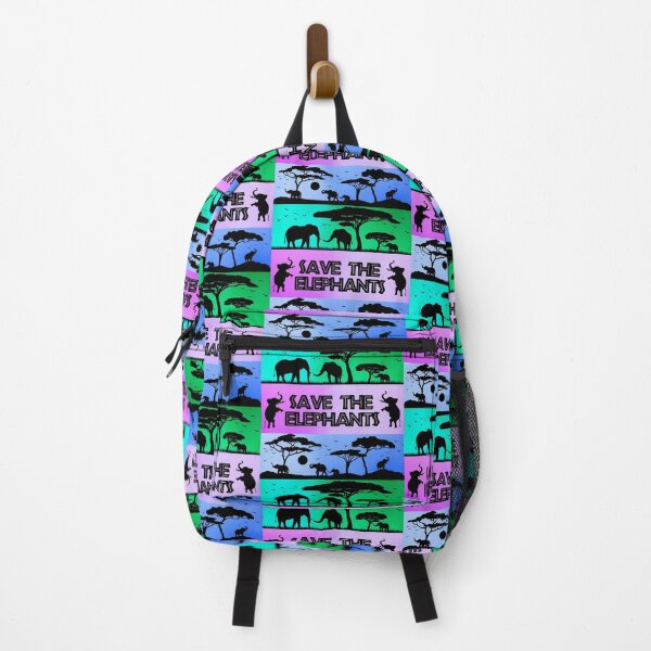 Item preview, Save the Elephants Pop-Art Silhouette Design | Vibrant Savannah Conservation Art designed and sold by Fredster1966.