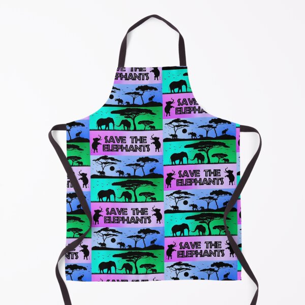 Item preview, Save the Elephants Pop-Art Silhouette Design | Vibrant Savannah Conservation Art designed and sold by Fredster1966.