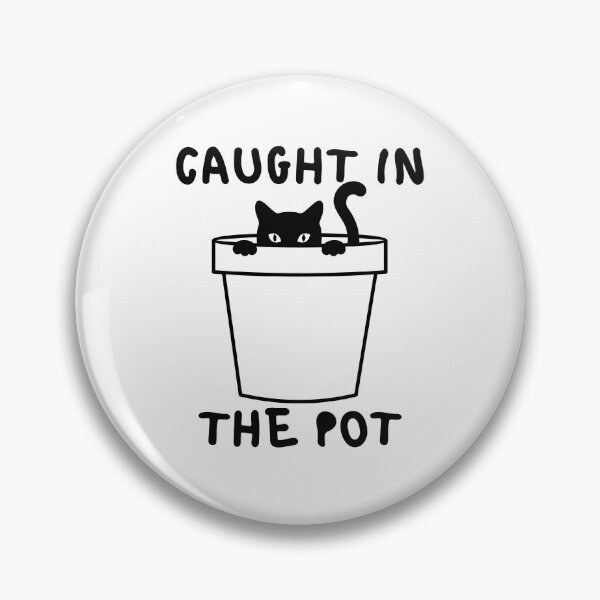 Item preview, Caught in the pot / Black cat hiding inside the pot designed and sold by LostForSpace.