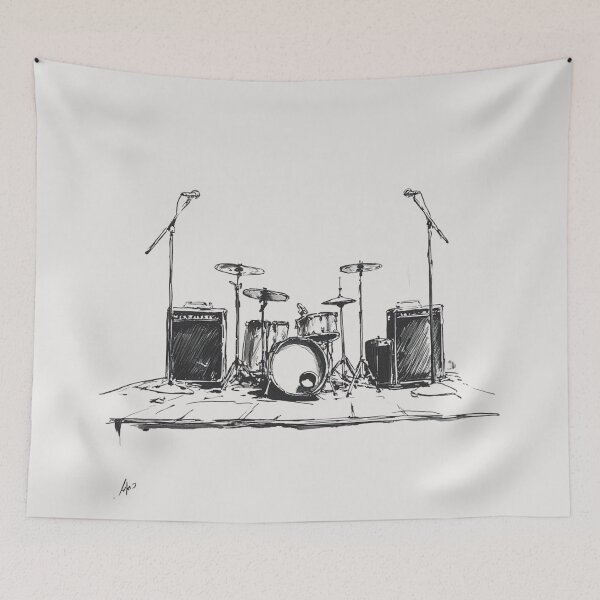 Item preview, Drum Kit Sketch designed and sold by Sketch-Shack.