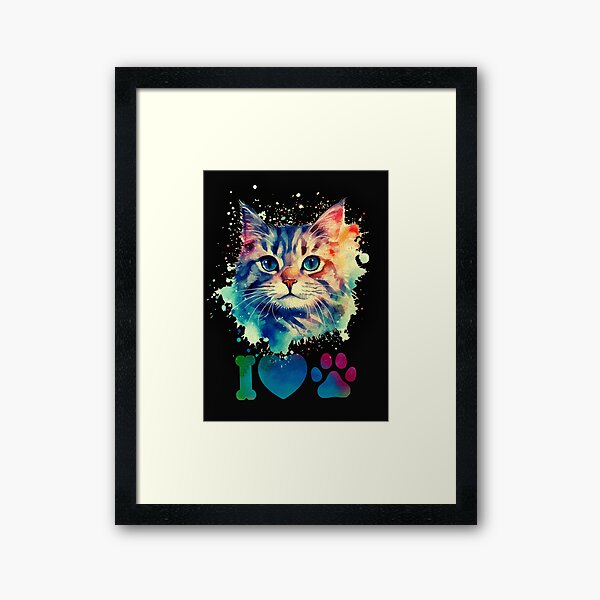 Item preview, Watercolor Aesthetic Cat Classic T-Shirt designed and sold by famoza.