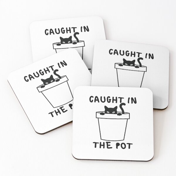 Item preview, Caught in the pot / Black cat hiding inside the pot designed and sold by LostForSpace.