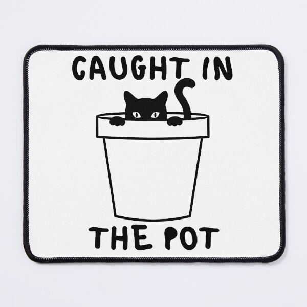 Item preview, Caught in the pot / Black cat hiding inside the pot designed and sold by LostForSpace.