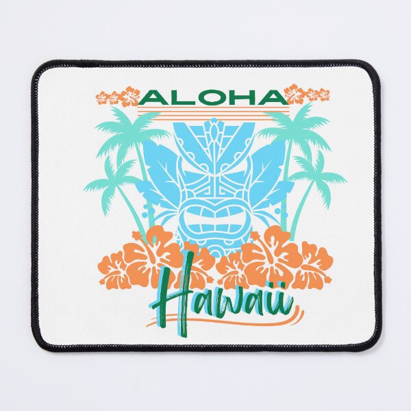 Item preview, Hawaii State Hibiscus Flower Palm Tree Tikki T-shirt Sticker designed and sold by ThinkNature!.