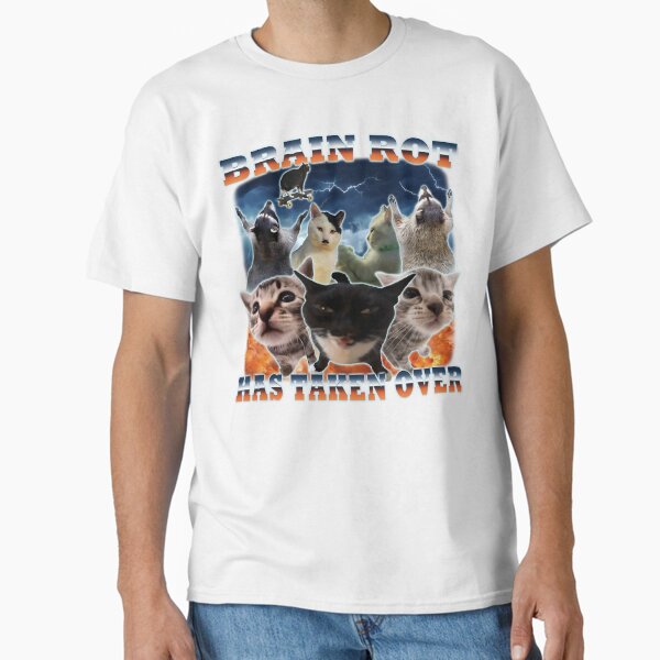 Item preview, Brain Rot has Taken Over Funny Cat Meme designed and sold by MemishDesign.